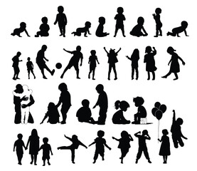 all about baby and child activity silhouettes