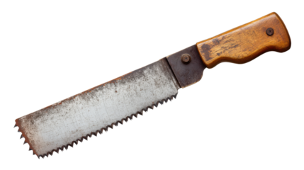 old knife isolated on white