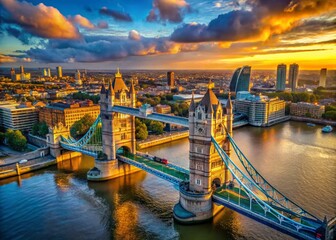 Fototapeta premium Majestic London Bridge: A Documentary Photography Perspective