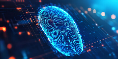 Fingerprint Scanner on Digital Interface | Advanced Biometric Identification

