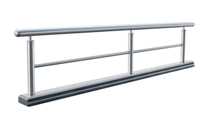 Iron railing on transparent background