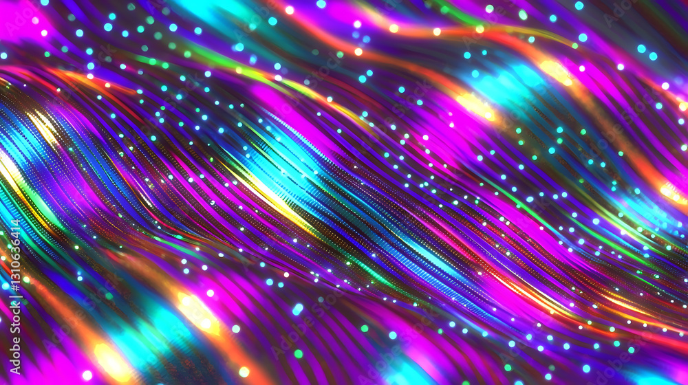 Poster dynamic color waves abstract artwork digital art vibrant environment close-up view visual energy