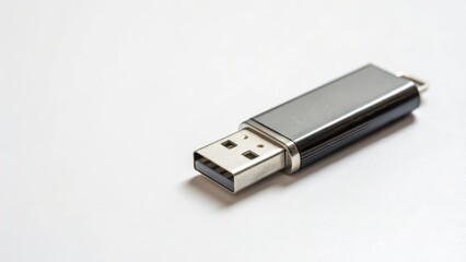 USB Flash Drive on White Background