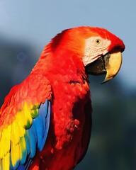 The Scarlet Macaw is one of the largest types of macaw, with a body length that can reach 90 cm. 
