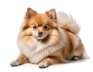 Adorable Pomeranian Puppy Lying Down