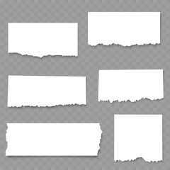 Obraz premium Torn Paper Edges Mockup Set Vector