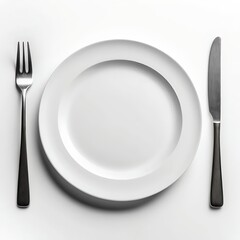 Empty Plate with Cutlery