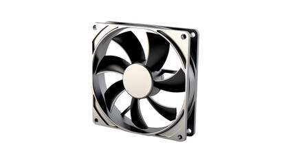 Computer cooling fan isolated on white background