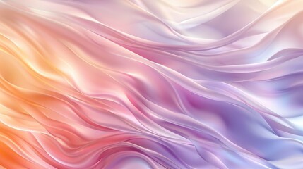 Fototapeta premium Soft flowing abstract waves in pastel colors with gradients