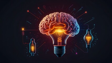 light bulb with fire