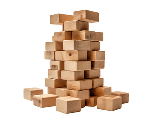 Obraz premium wooden blocks isolated on white