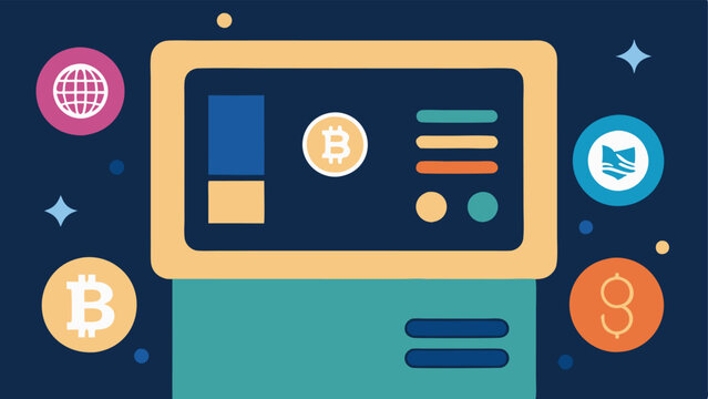 MultiCurrency Options A closeup shot of a cryptocurrency ATM screen featuring various digital currency logos highlighting the selection process.
