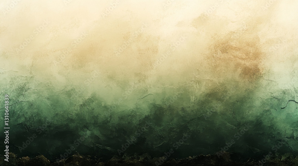 Poster green and brown gradients create an abstract and textured image