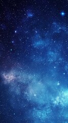 Naklejka premium Serene Starlit Sky with Space Background for Dramatic Scenes