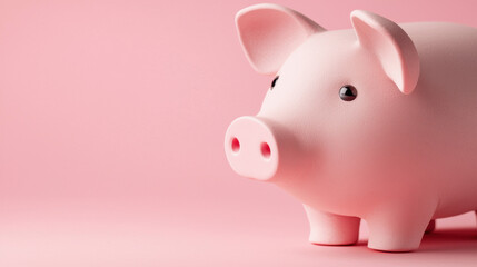 Playful pink pig against a soft pink background illustrating creative concepts related to alternative retirement plans