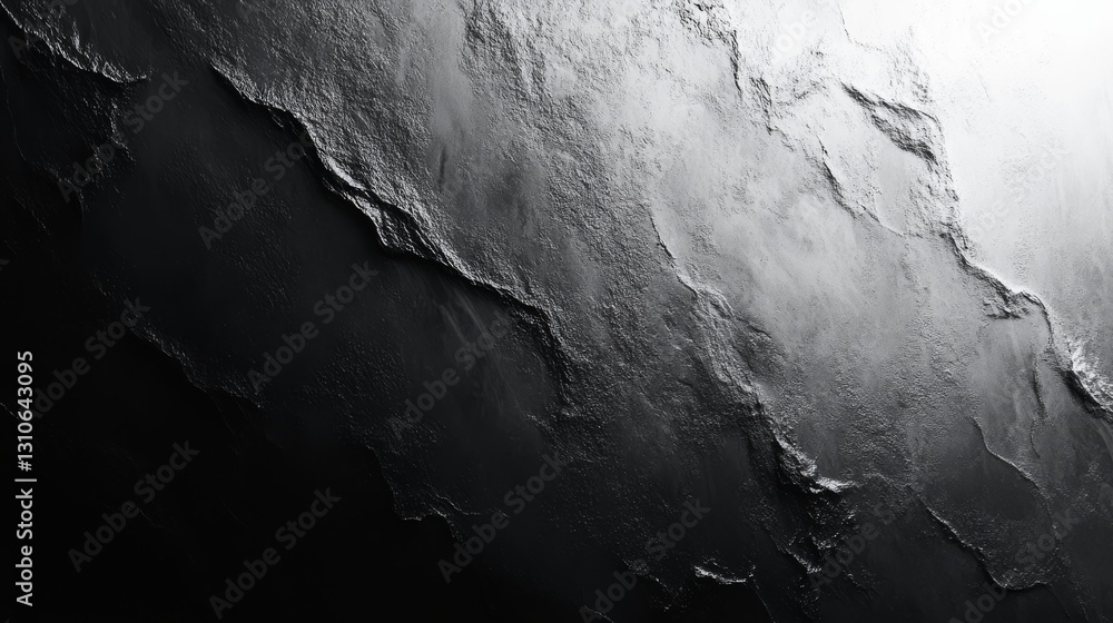 Poster a textured grayscale wall surface with dynamic light and shadows