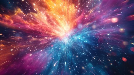 Fototapeta premium Abstract Space Background with Stars and Galaxy