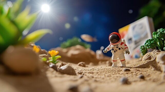 Nostalgic Moon Base Diorama of the 1970s Meeting Modern Lunar Colonization Realities Through a Space Exploration Magazine