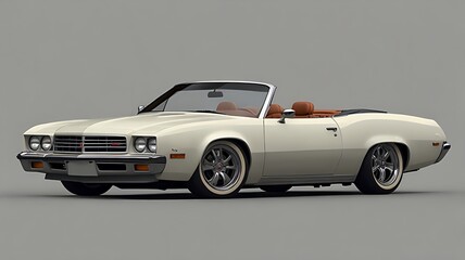 This png file of a convertible automobile isolated on a clear backdrop features a sleek, contemporary vehicle design that is perfect for digital graphics, car ads, and creative projects requiring adap