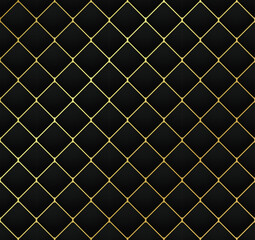Fototapeta premium rectangular black gold seamless pattern design