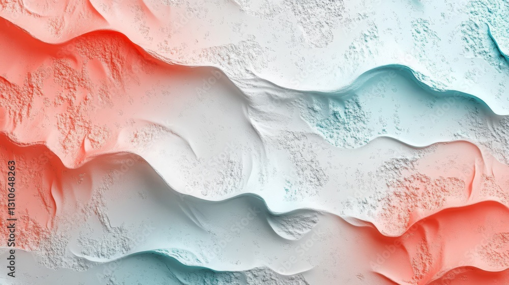 Poster abstract artwork displaying a textured landscape with varied color gradients