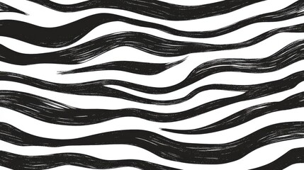 Elegant Black and White Wavy Pattern Creating a Monochrome Aesthetic