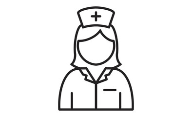 看護師のアイコンイラスト 医療・福祉関連デザイン