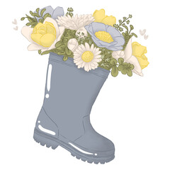 Flowers On Boots