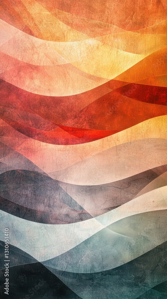 Poster abstract stage background with overlapping colorful waves