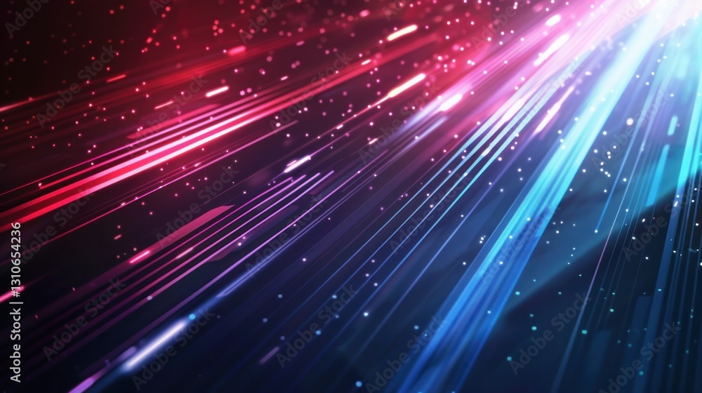 Poster abstract light trails in vibrant colors creating dynamic motion