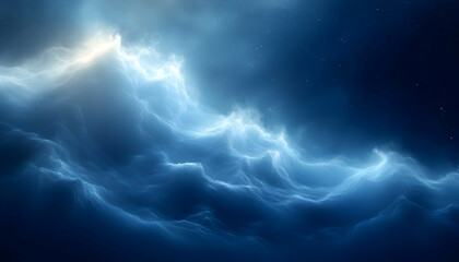 Abstract cosmic clouds at night