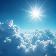Radiant Sun Above the Clouds