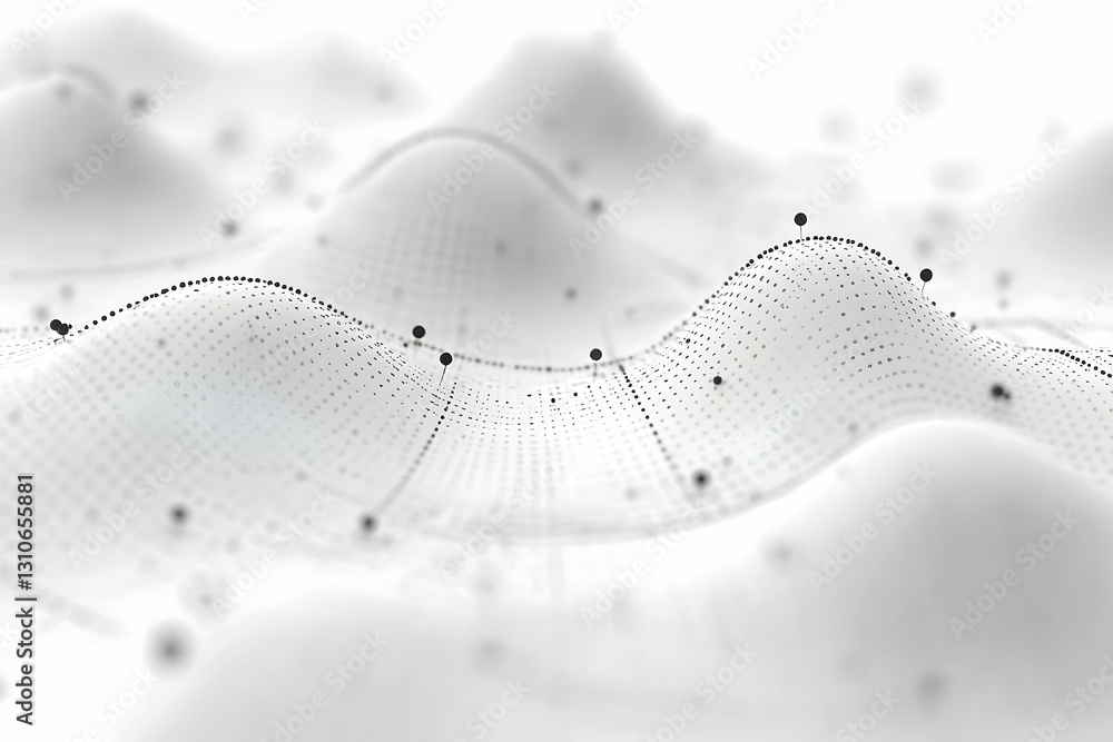 Poster abstract data visualization, network map