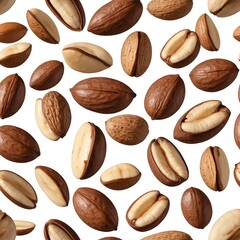 Obraz premium Flying Pecans, Seamless Pattern