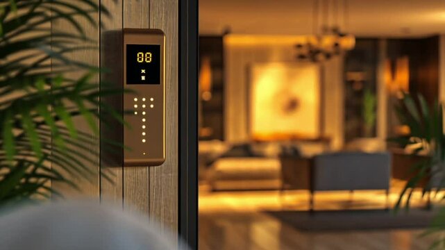 Modern Door Intercom with Interior View