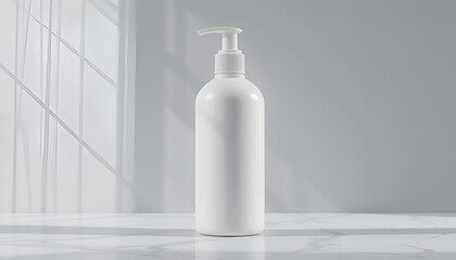 Minimalist White Pump Bottle for Lotion, Soap, or Shampoo – Clean Modern Design
