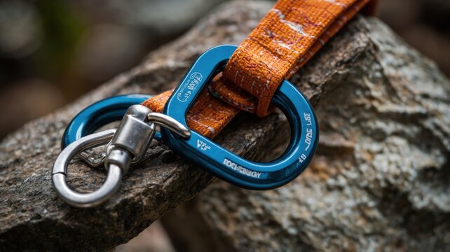 carabiner locking on to harn