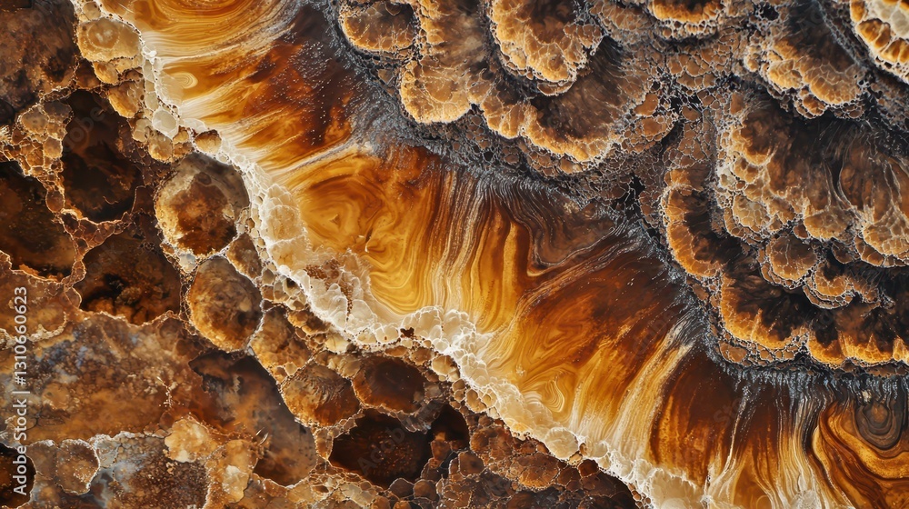 Poster detailed macro of rusted sheet metal texture and patterns