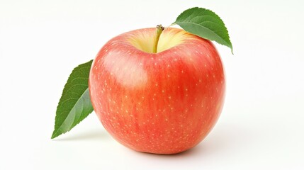 Generic Single Apple Moment Leaf Tasty Fresh Colorful