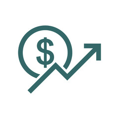 cost increase symbol icon