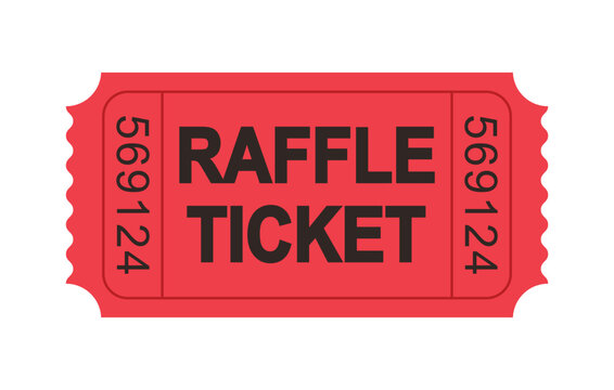 raffle ticket red vector design