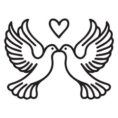 dove of peace on white background