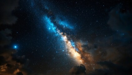 Fototapeta premium Milky Way Galaxy Night Sky Stars Space Cosmic Universe