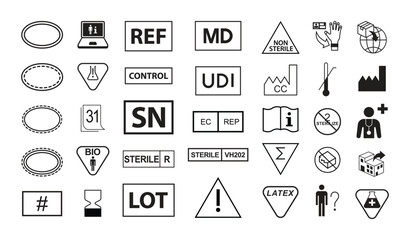medical device symbol all set vector design