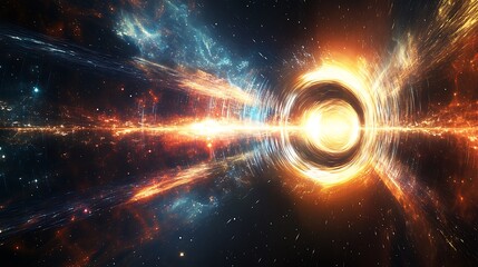 Cosmic Wormhole Through Nebulae