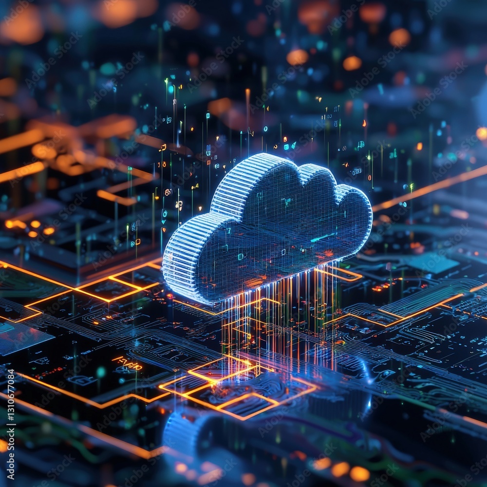 Poster ai-driven weather prediction tools visualized through holograms