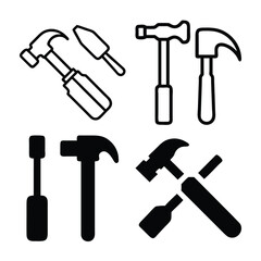 Vector Illustration of Various Construction Tools