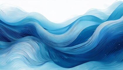 abstract wave watercolor background in blue colors