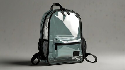 Transparent backpack PNG mockup with high resolution for presentations on branding and product design