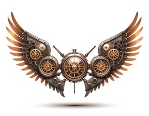 Steampunk Wings Mechanical Gear Design
